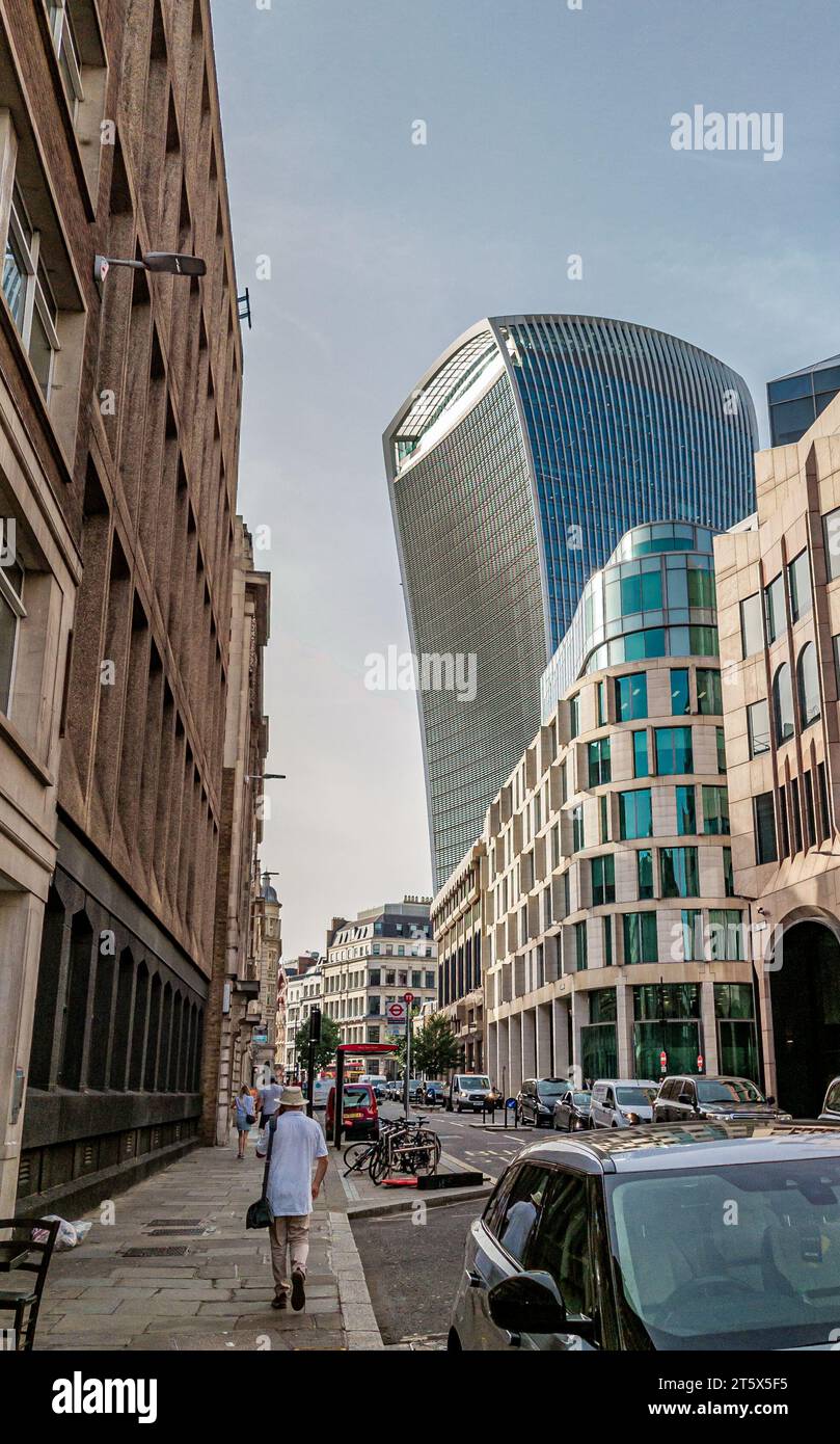 20 Fenchurch Street, (The walkie talkie), from Great Tower St, London Stock Photo