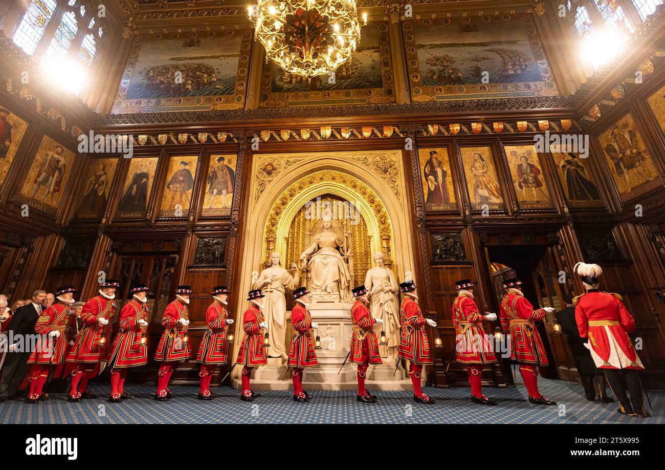 The King's Bodyguard, the Yeomen of the Guard, carry out the Ceremonial ...