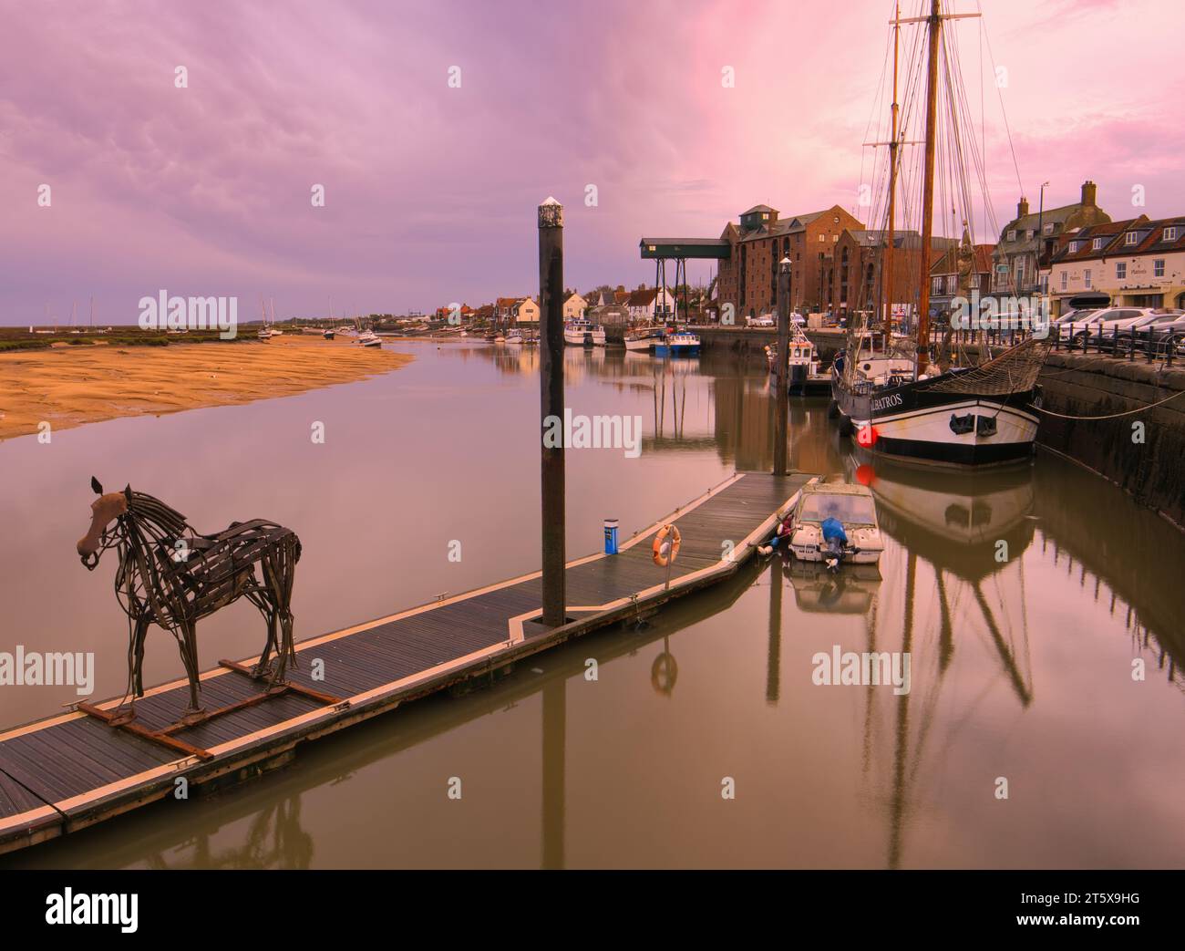 A rare closeup view of The Lifeboat Horse sculpture at Wells Next the Sea Stock Photo Alamy