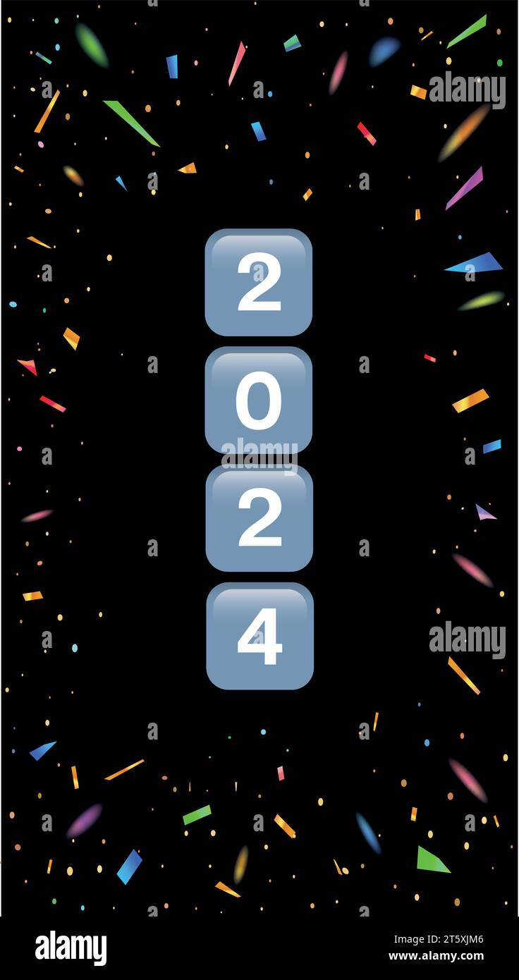 Vector white 2023 to 2024 countdown party social media story Christmas