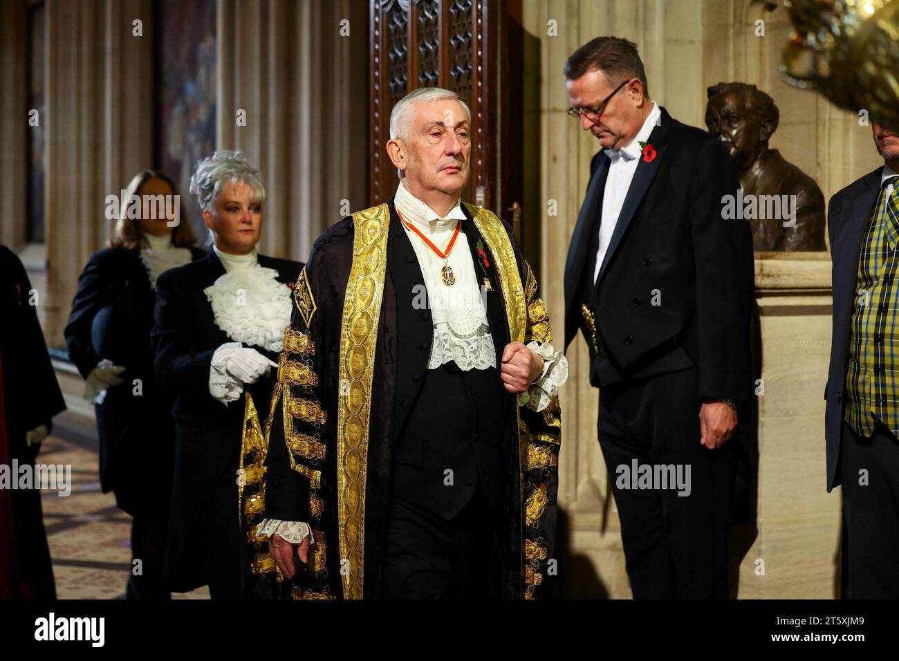 Speaker of the House of Commons Sir Lindsay Hoyle walks through the ...