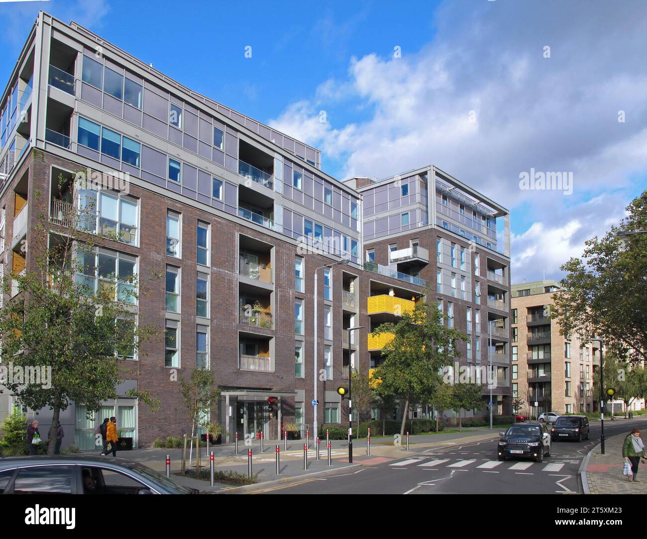 South Grove, Walthamstow, London E17. Newly redeveloped road with new ...