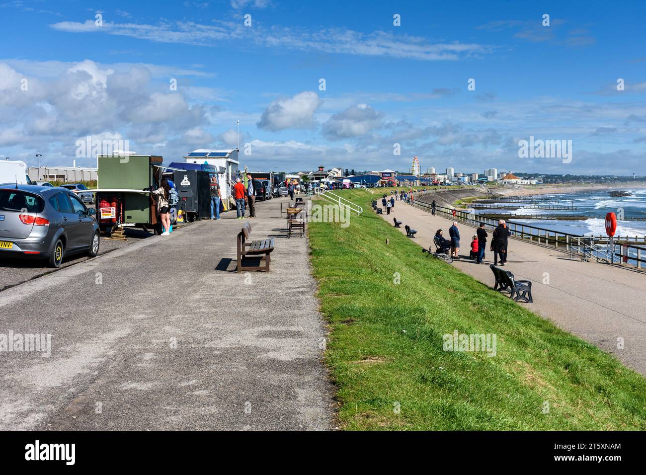 The esplanade promenade, Aberdeen beach, Scotland, UK Stock Photo