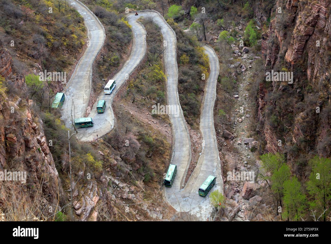 Wanxian mountain Scenic spot winding road, China Stock Photo