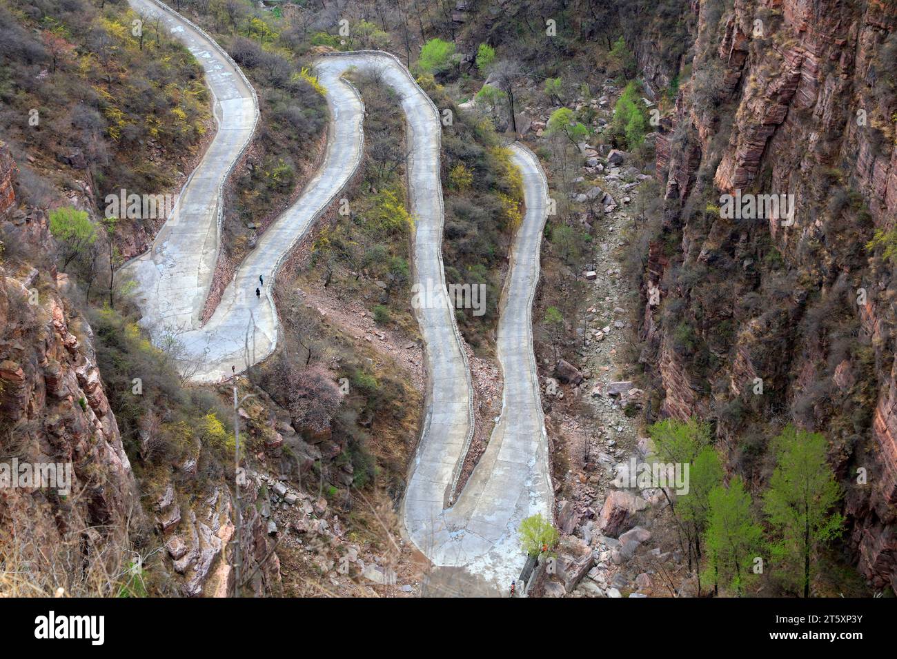 Wanxian mountain Scenic spot winding road, China Stock Photo