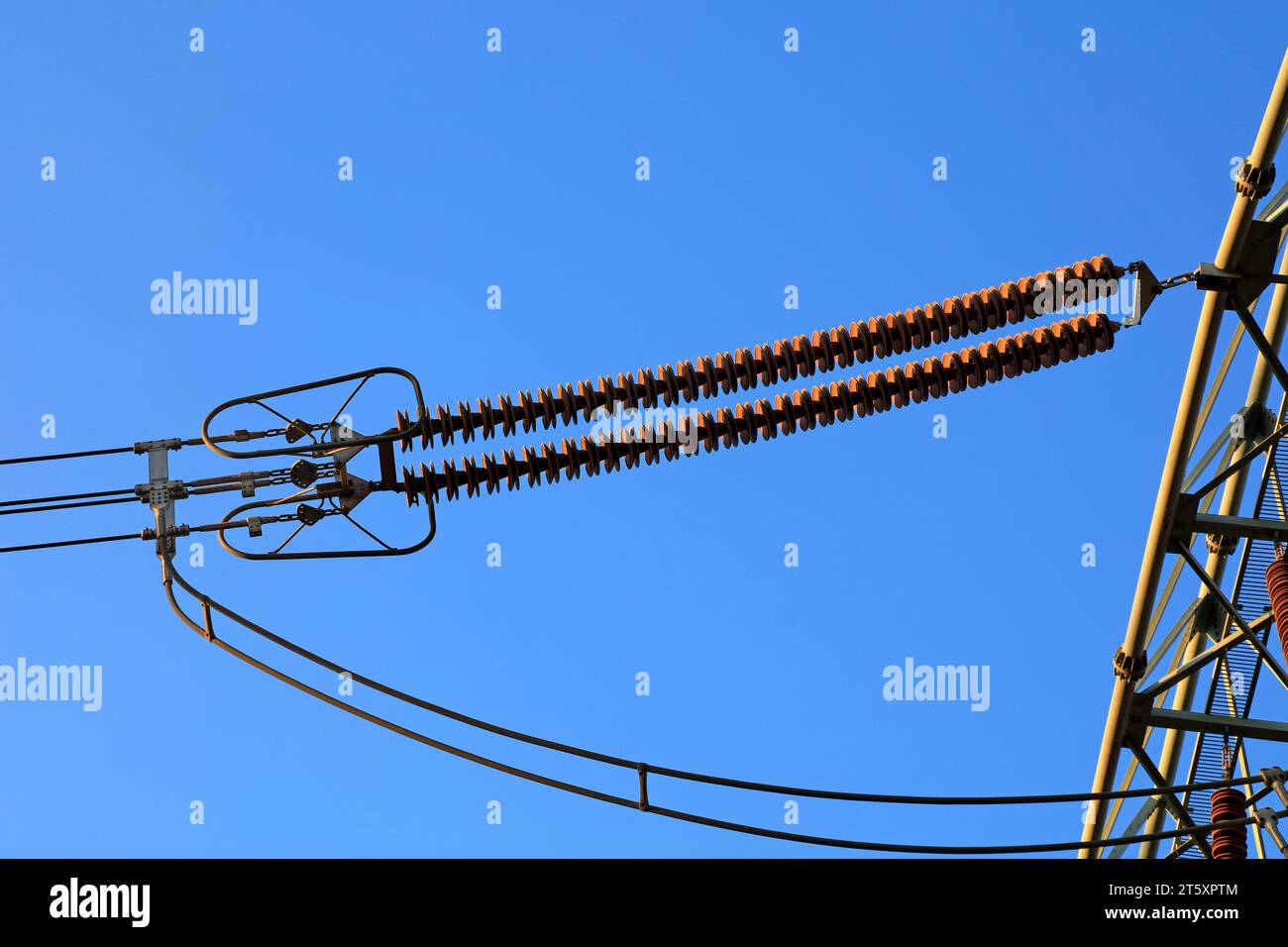 Electric power equipment in the blue sky background Stock Photo - Alamy
