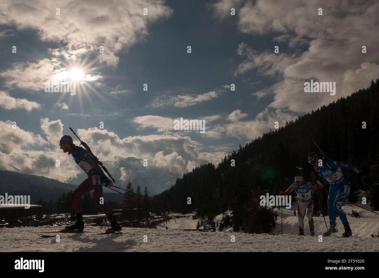 Biathlon allgemein IBU Biathlon Weltmeisterschaft 4 X 7,5 KM Staffel der Herren in Hochfilzen, Oesterreich am 18.02.2017 Stock Photo