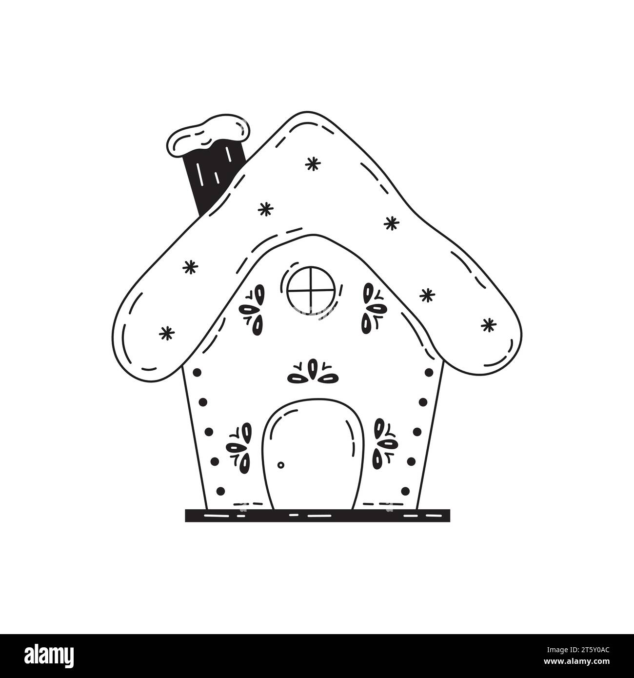 Illustration gingerbread house Stock Vector Images - Alamy