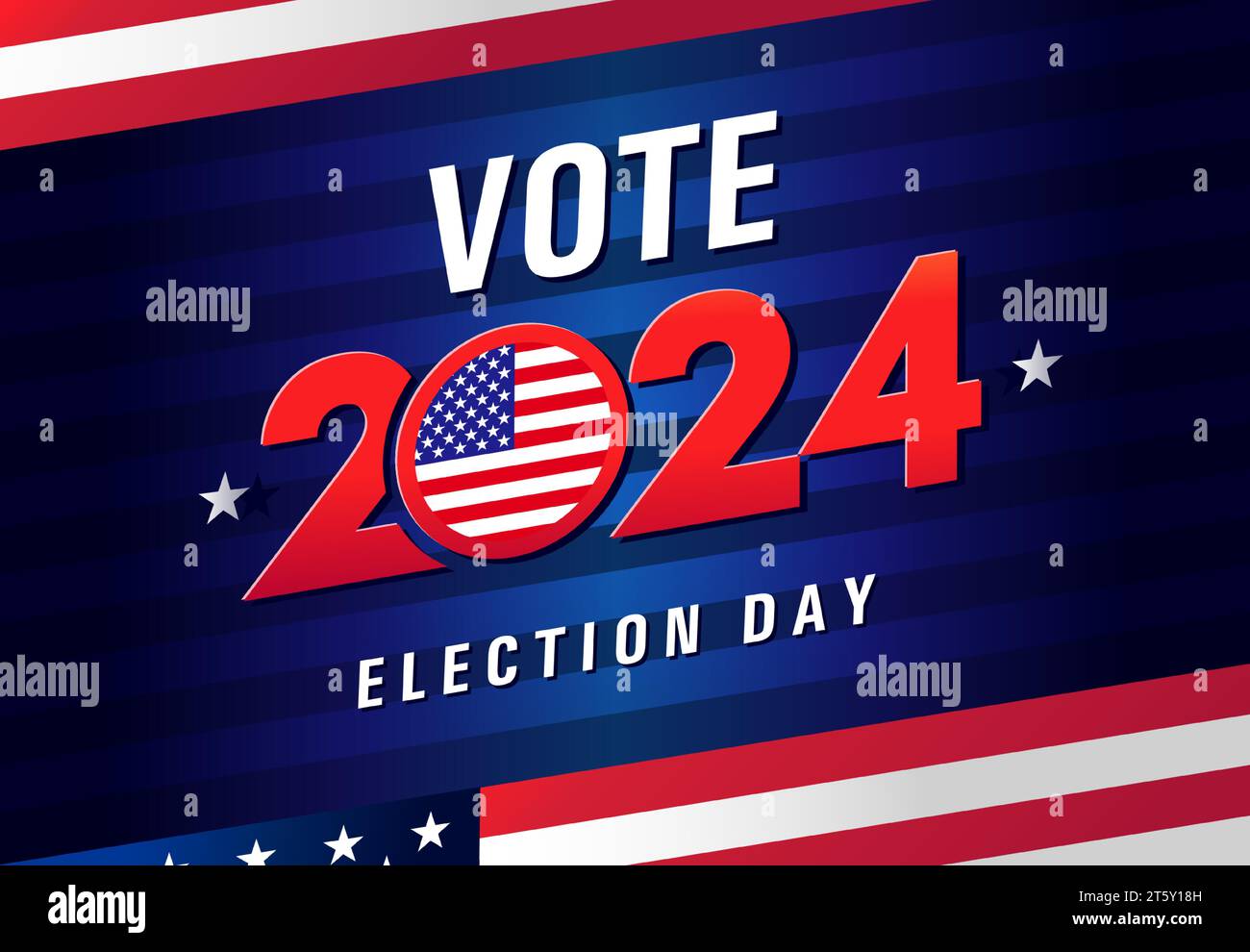 Vote 2025, election day USA. US debate voting poster. Vote 2025 in