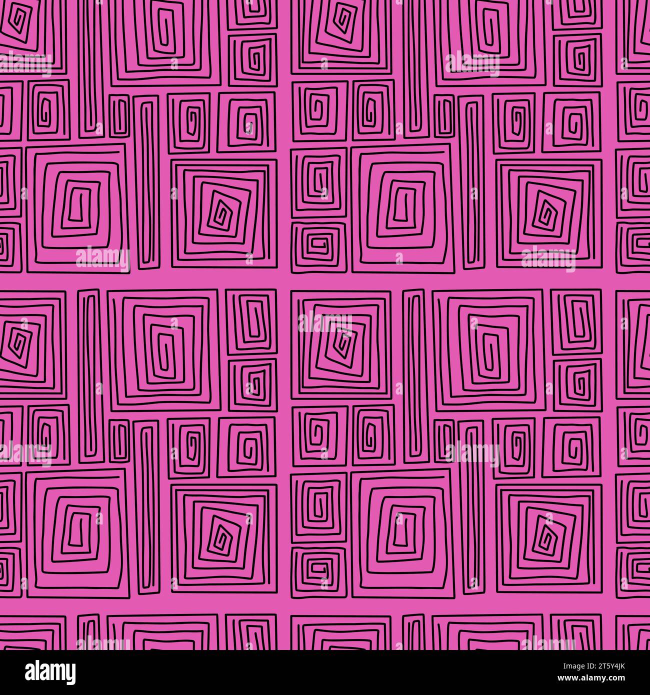 Seamless modern geometric pattern. Linear spiral shapes rectangles on ...