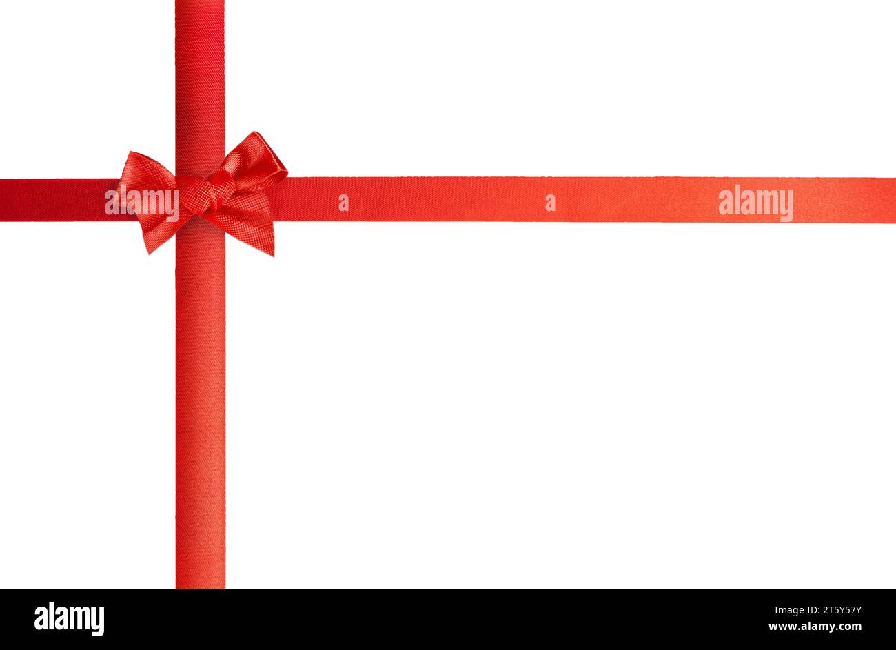 Red ribbon bow isolated on white background Stock Photo - Alamy