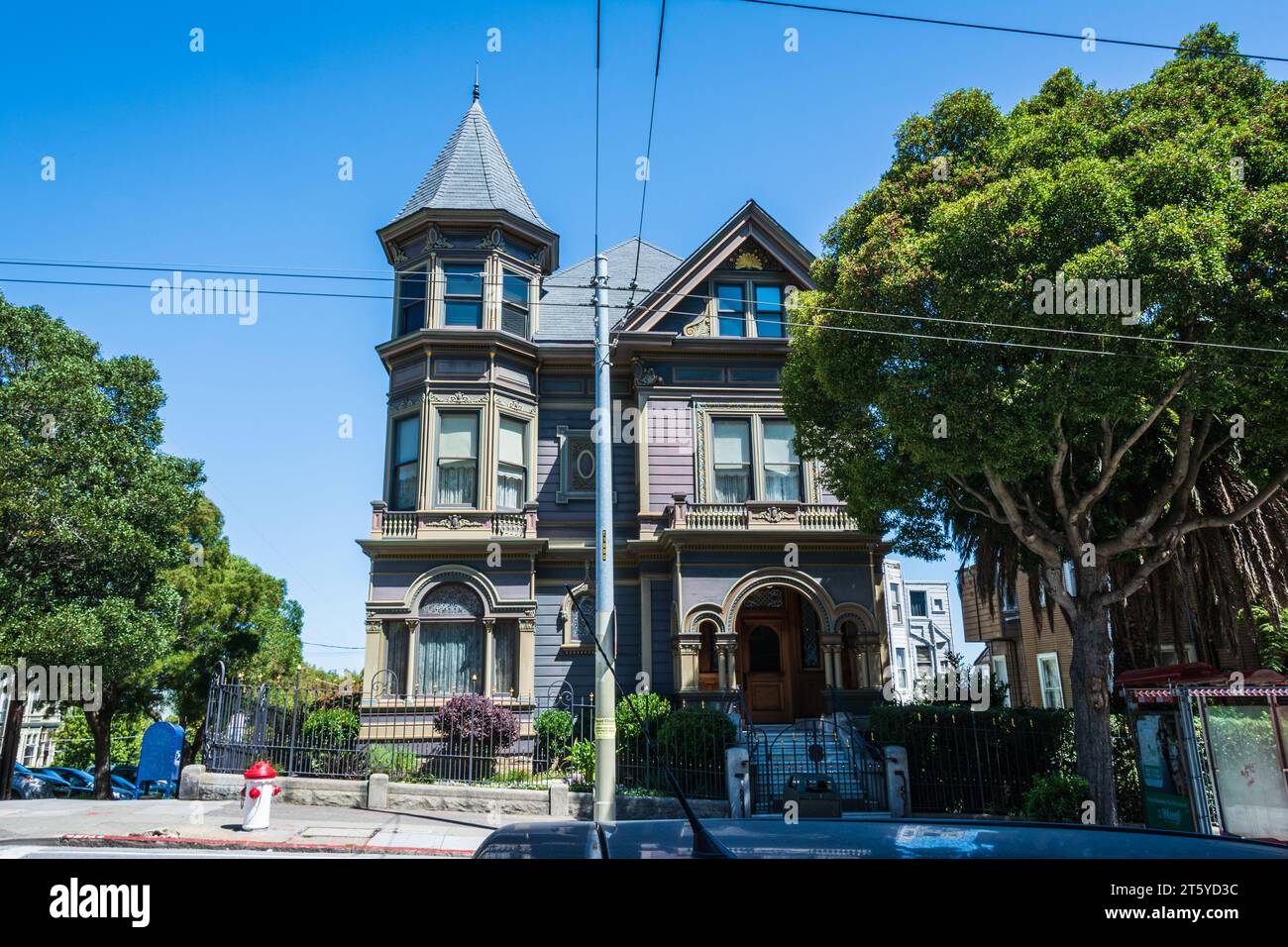 San Francisco,California,USA - July 24, 2015 : Houses in Haight Ashbury district Stock Photo