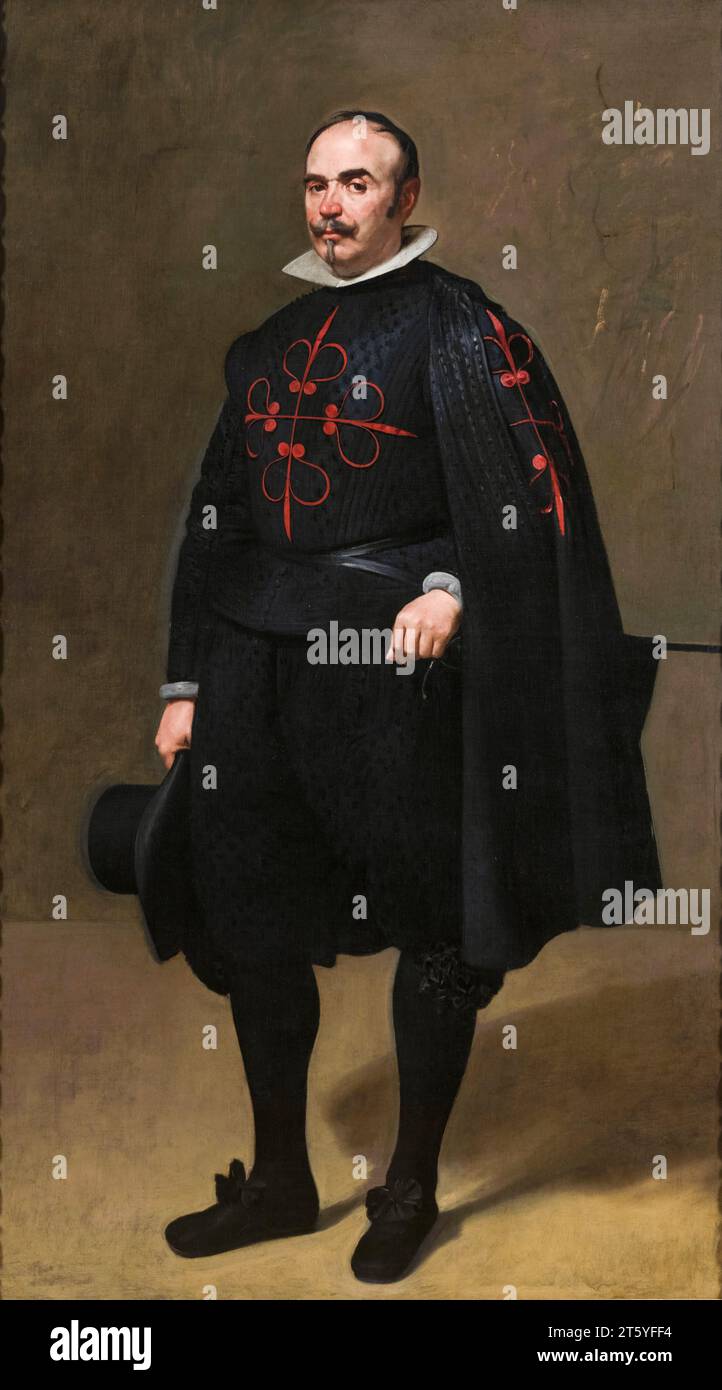 Portrait of Don Pedro de Barberana (1579–1649), member of Philip IV's Privy Council, portrait painting in oil on canvas by Diego Velazquez, 1632 Stock Photo