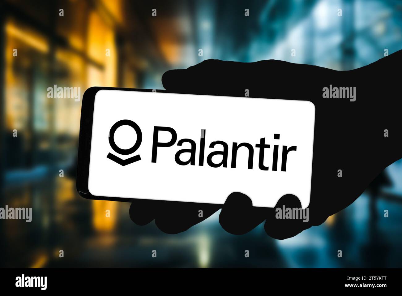 Palantir Technologies - American company that specializes in big data analytics Stock Photo