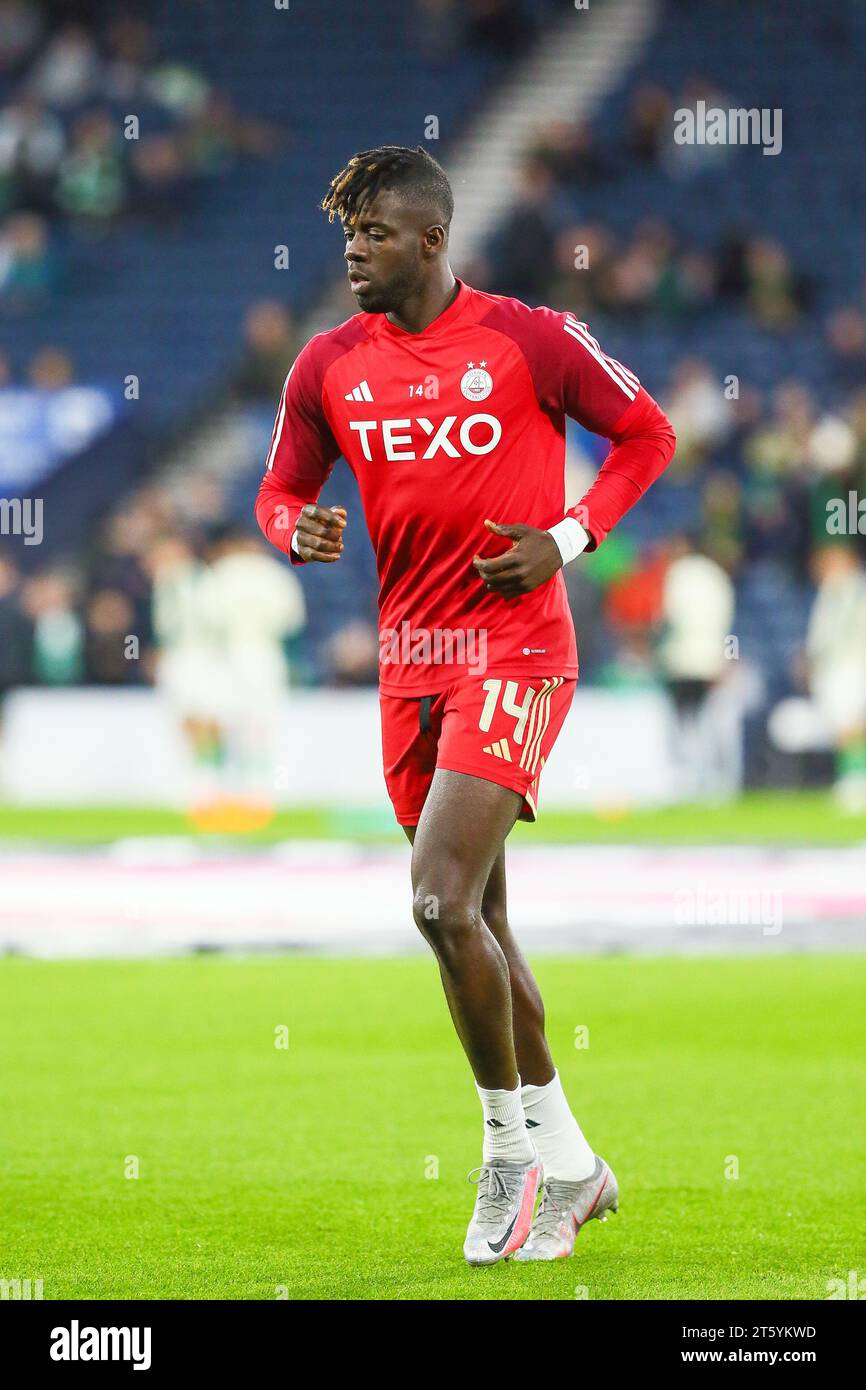 PAPE GUEYE, professional footballer currently playing for Aberdeen football club, a Scottish Premiership Club. Image taken during a training session. Stock Photo