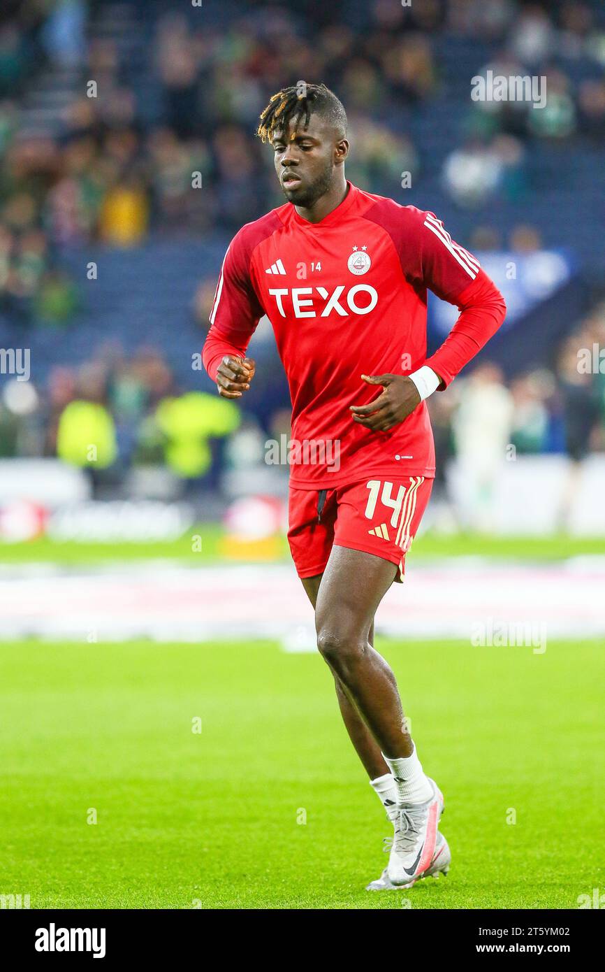 PAPE GUEYE, professional footballer currently playing for Aberdeen football club, a Scottish Premiership Club. Image taken during a training session. Stock Photo