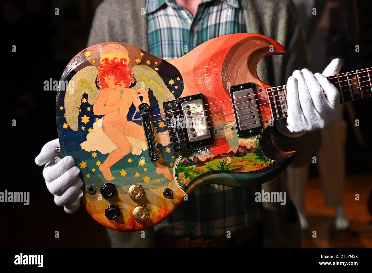 Eric Clapton's Fool guitar on display during the media preview for ...