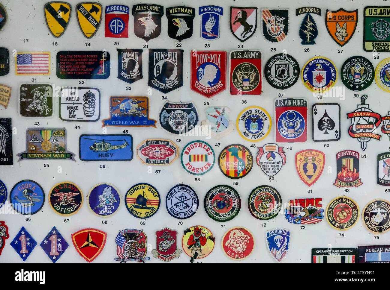 USA, Washington, National Mall, shop selling coat of arms, emblems and