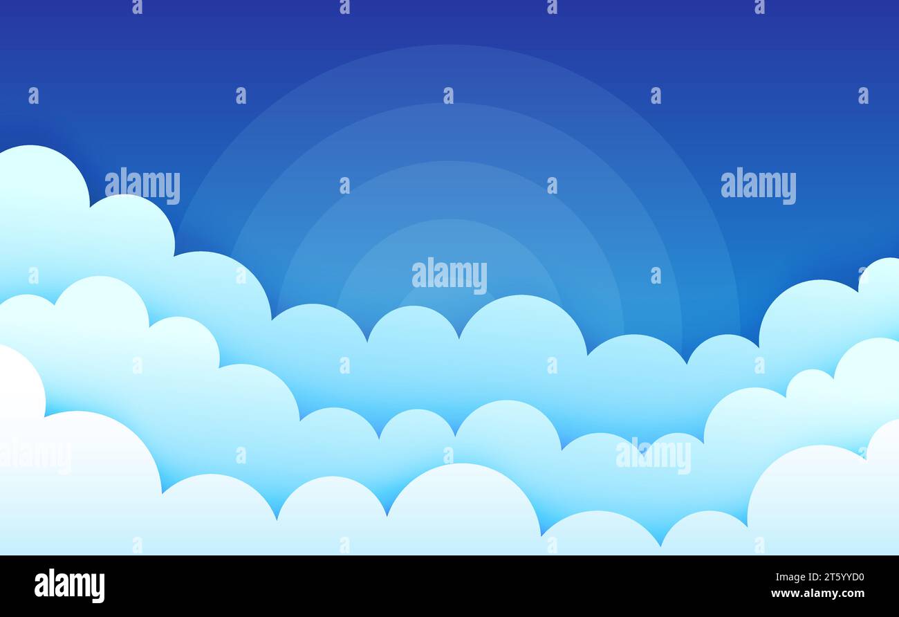 Atmospheric blue cloud clouds sky Stock Vector Images - Alamy