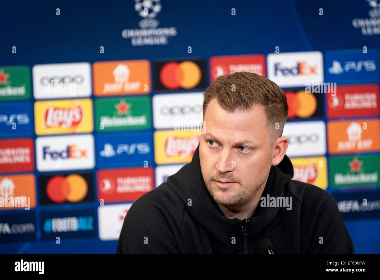FC Copenhagen's coach Jacob Neestrup during FC Copenhagen's press