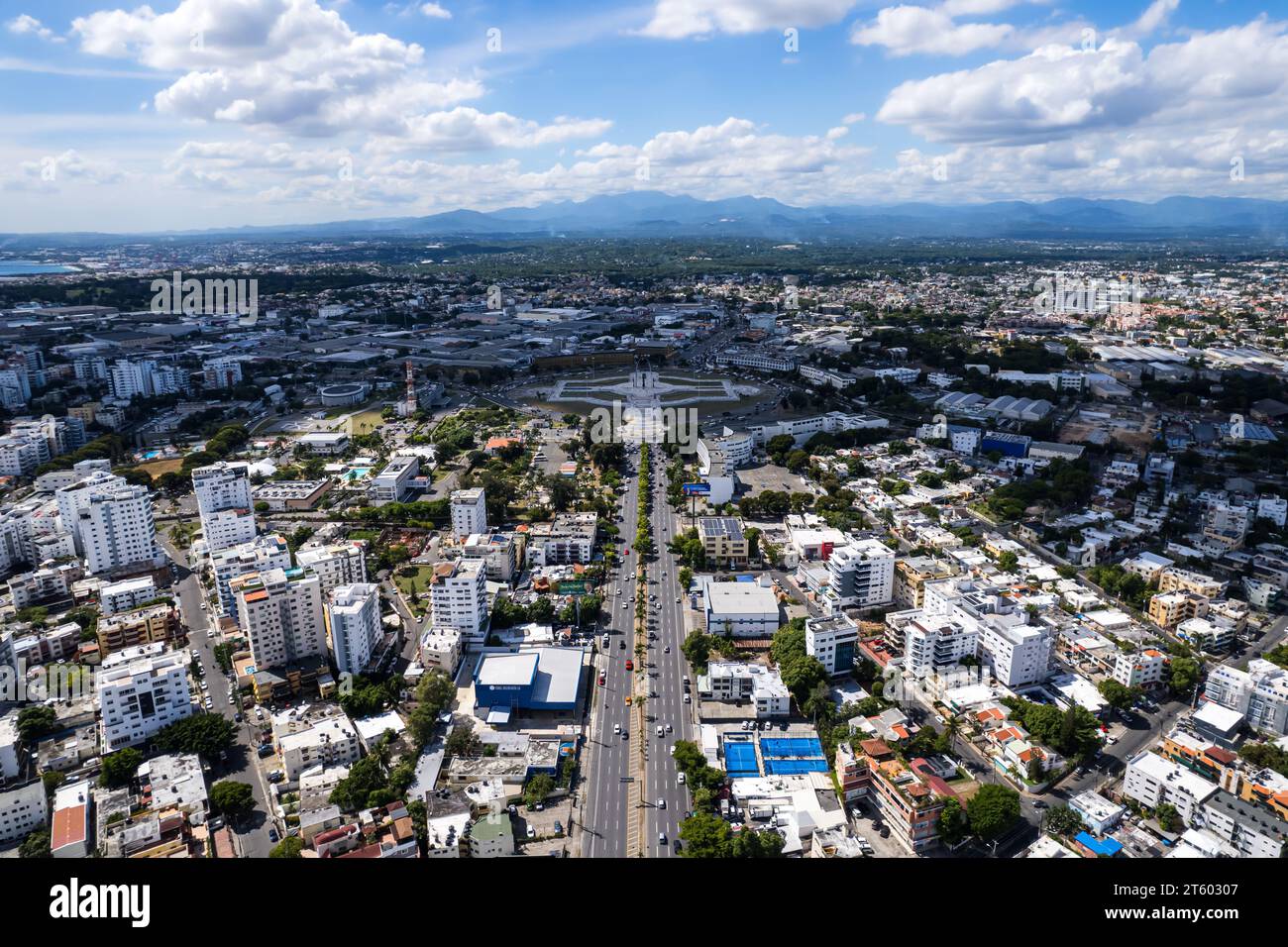 Aerial view Santo Domingo, Capital Of Dominican Republic, its beautiful