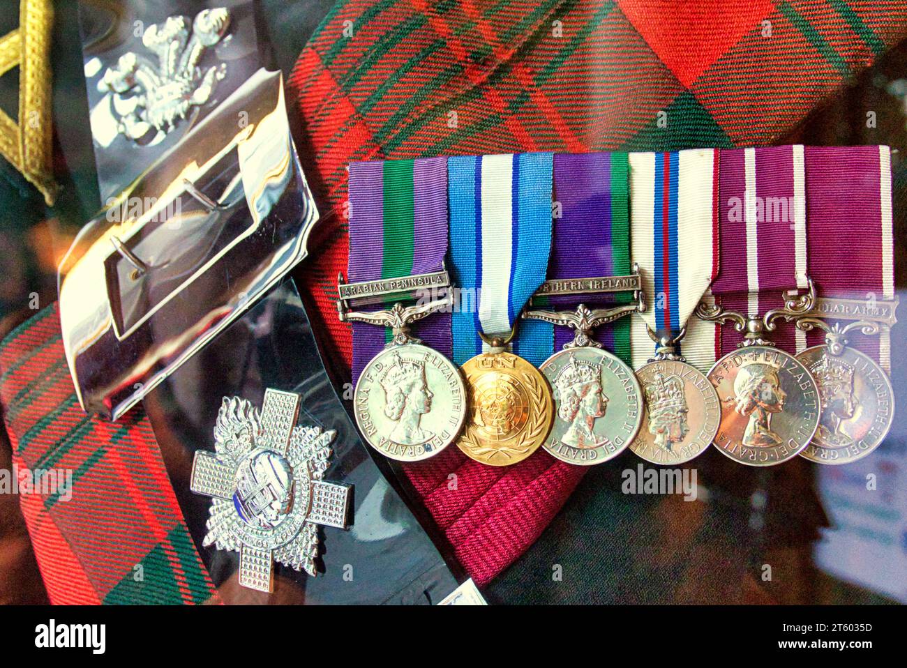 Glasgow, Scotland, UK. 7th November, 2023. Remembrance in the city saw medals  on a regimental display  in sauchuehall street museum. Credit Gerard Ferry/Alamy Live News Stock Photo