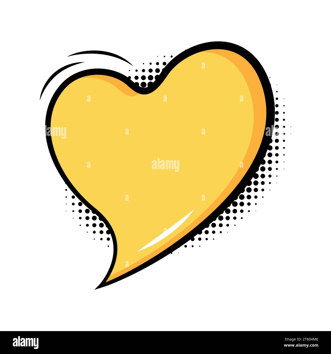 Empty retro comic speech bubbles in love shape pop art style Stock Vector