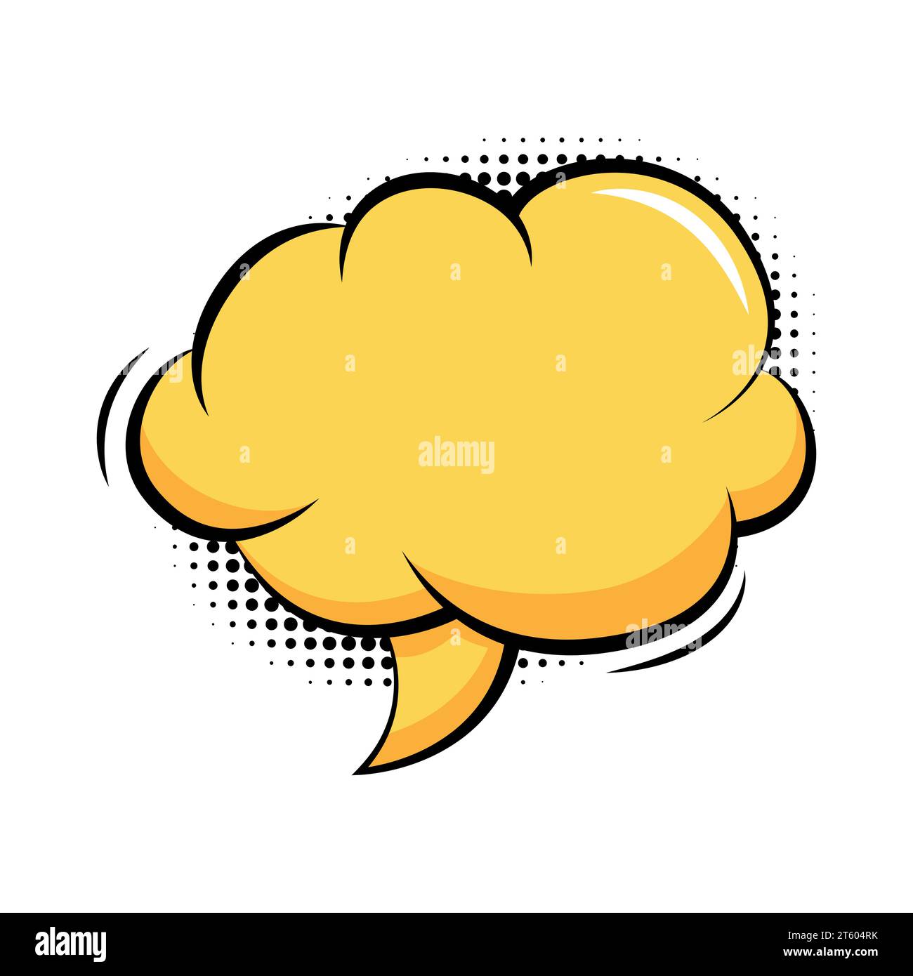 Empty retro comic cloud speech bubbles in pop art style Stock Vector