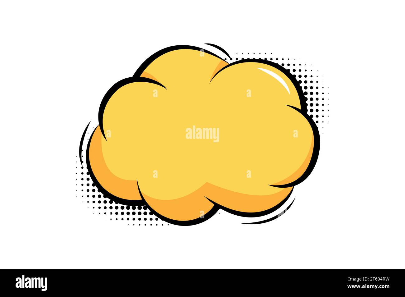 Empty retro comic cloud speech bubbles in pop art style Stock Vector