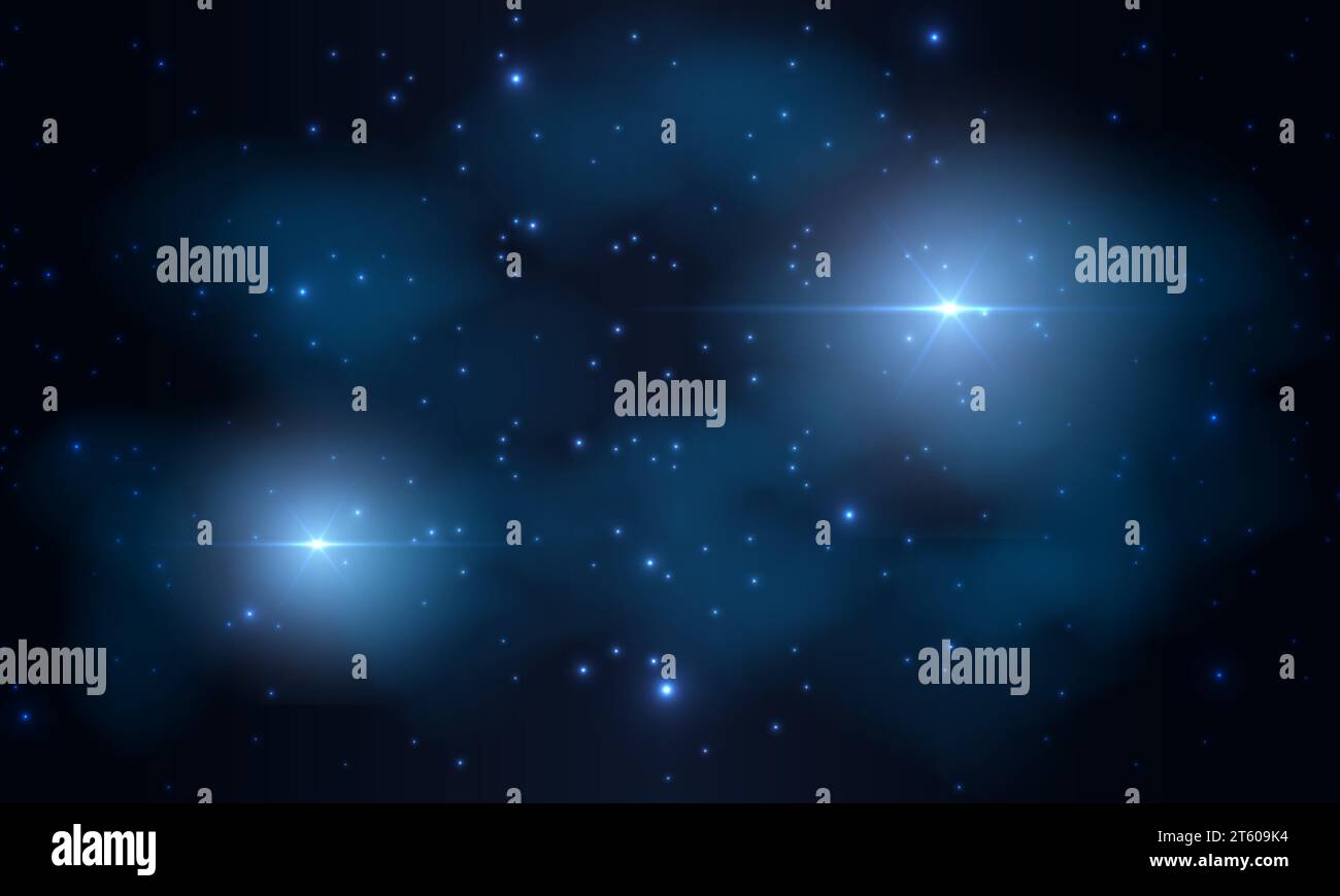 Night Time Sky Golden Glitter Stars Good Night Vector Illustration