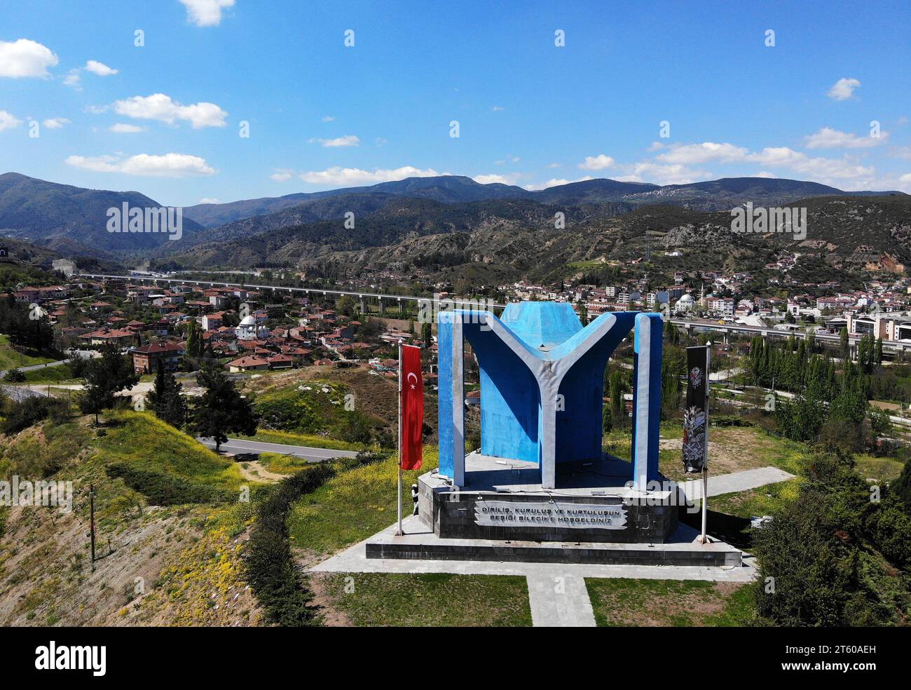 Kayi Boyu Monument in Bilecik, Turkey Stock Photo