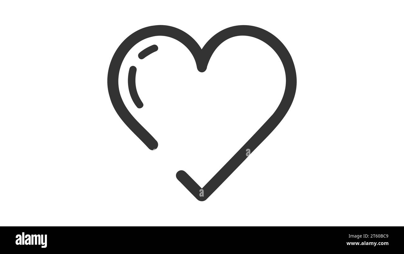 Heart Icon Vector. Perfect Love symbol. Valentine's Day sign, emblem ...