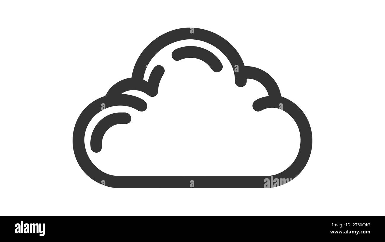 Cloud icon vector. Line sky symbol. Trendy flat weather outline ui sign ...