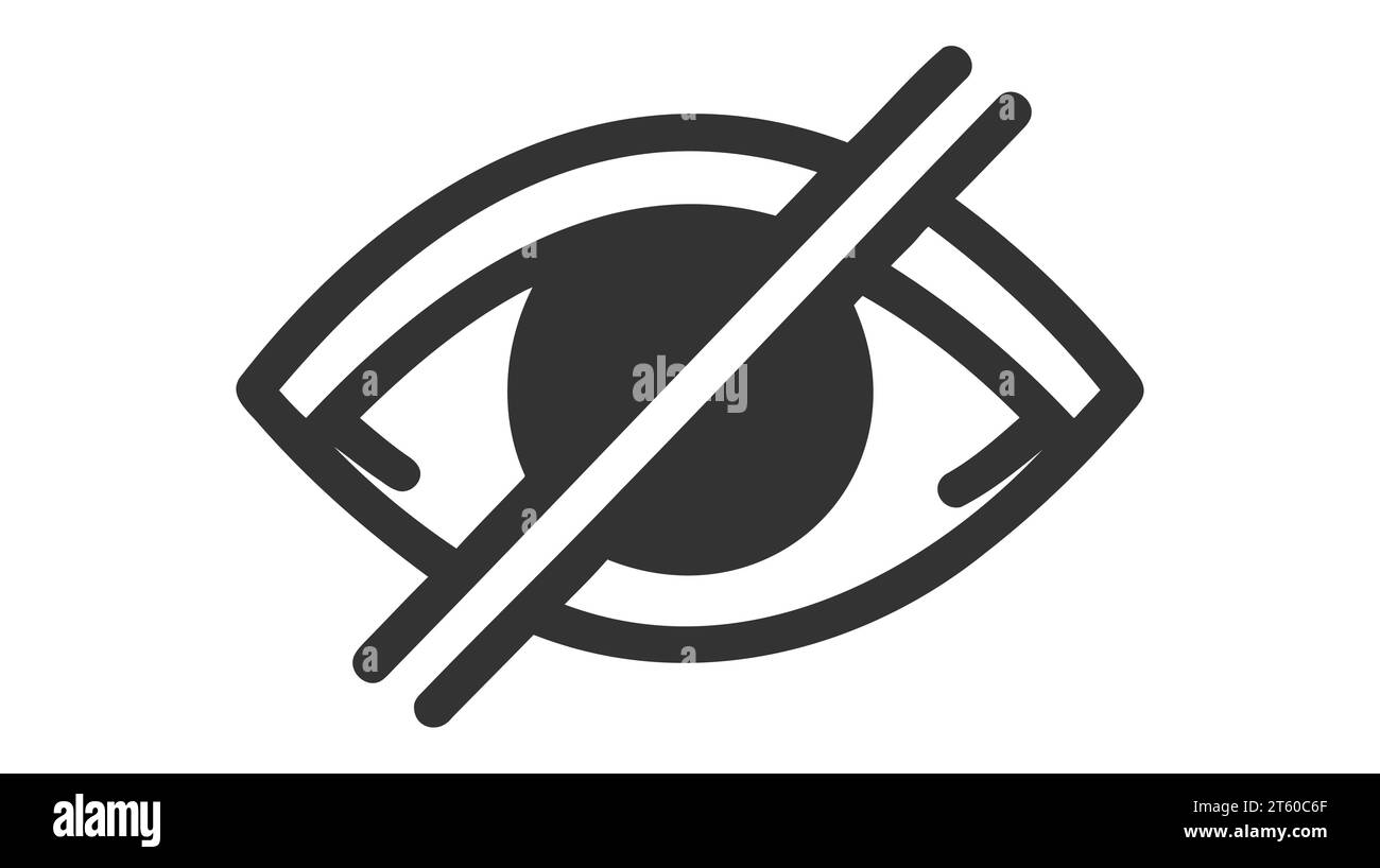 Show password icon, eye symbol. Vector vision hide from watch icon ... image.