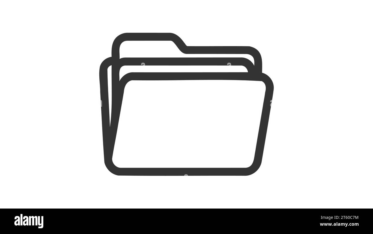 Folder icon vector design element on white background Stock Vector ...