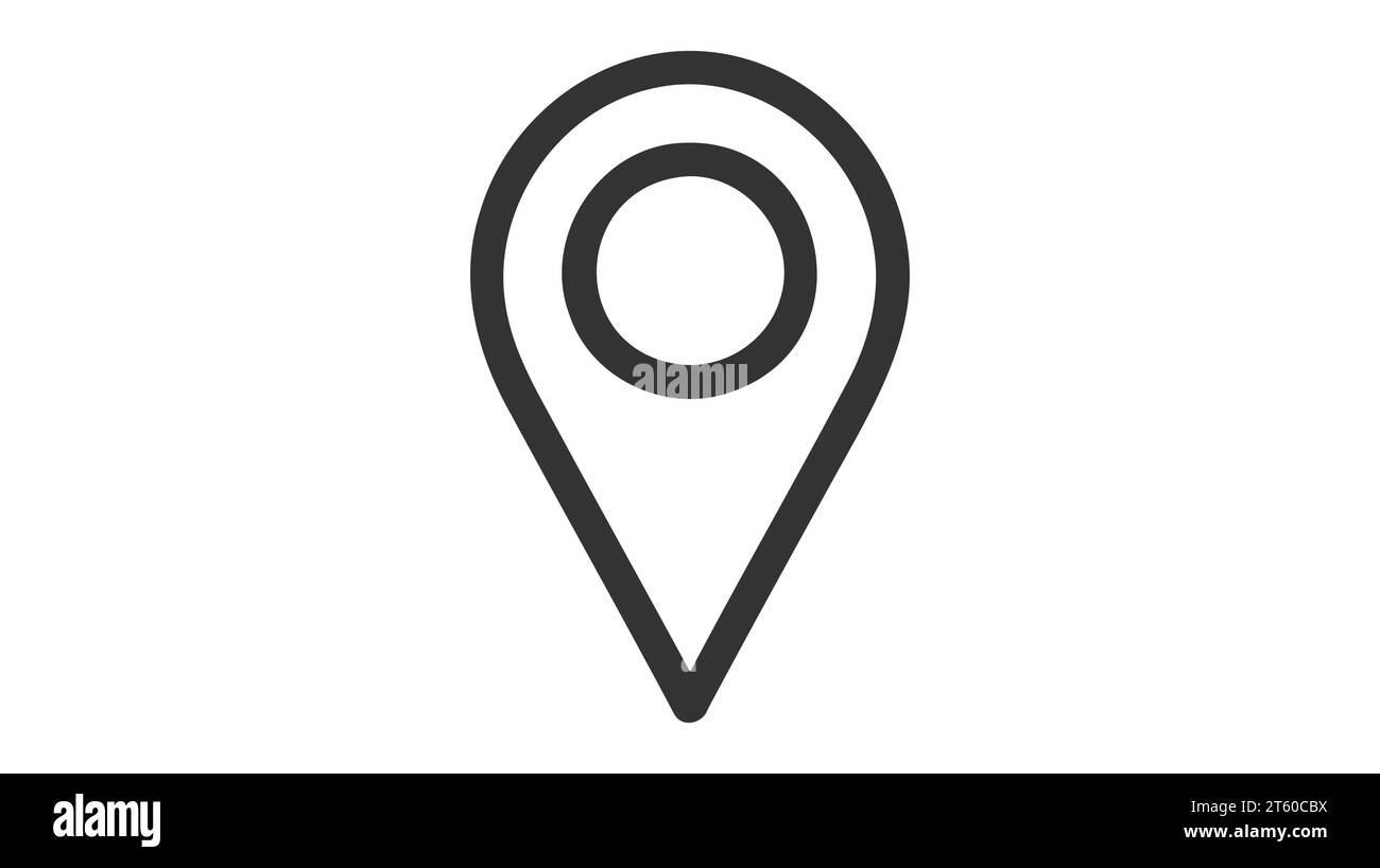 Pin icon vector. Location sign Isolated on white background Stock ...