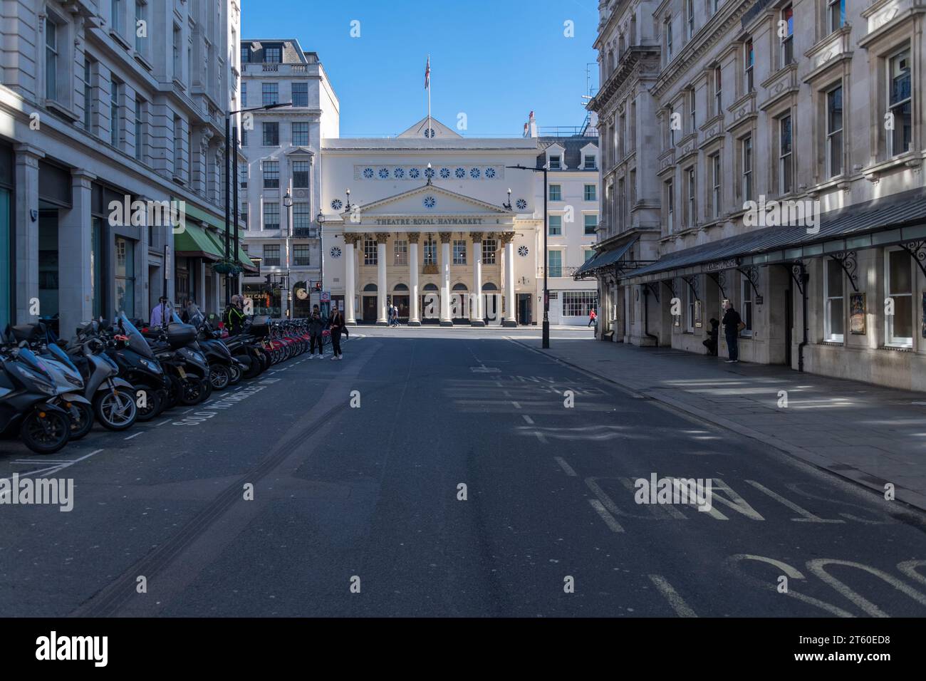 Exterior Of the Theatre Royal Haymarket in Westminster, London. Stock Photo