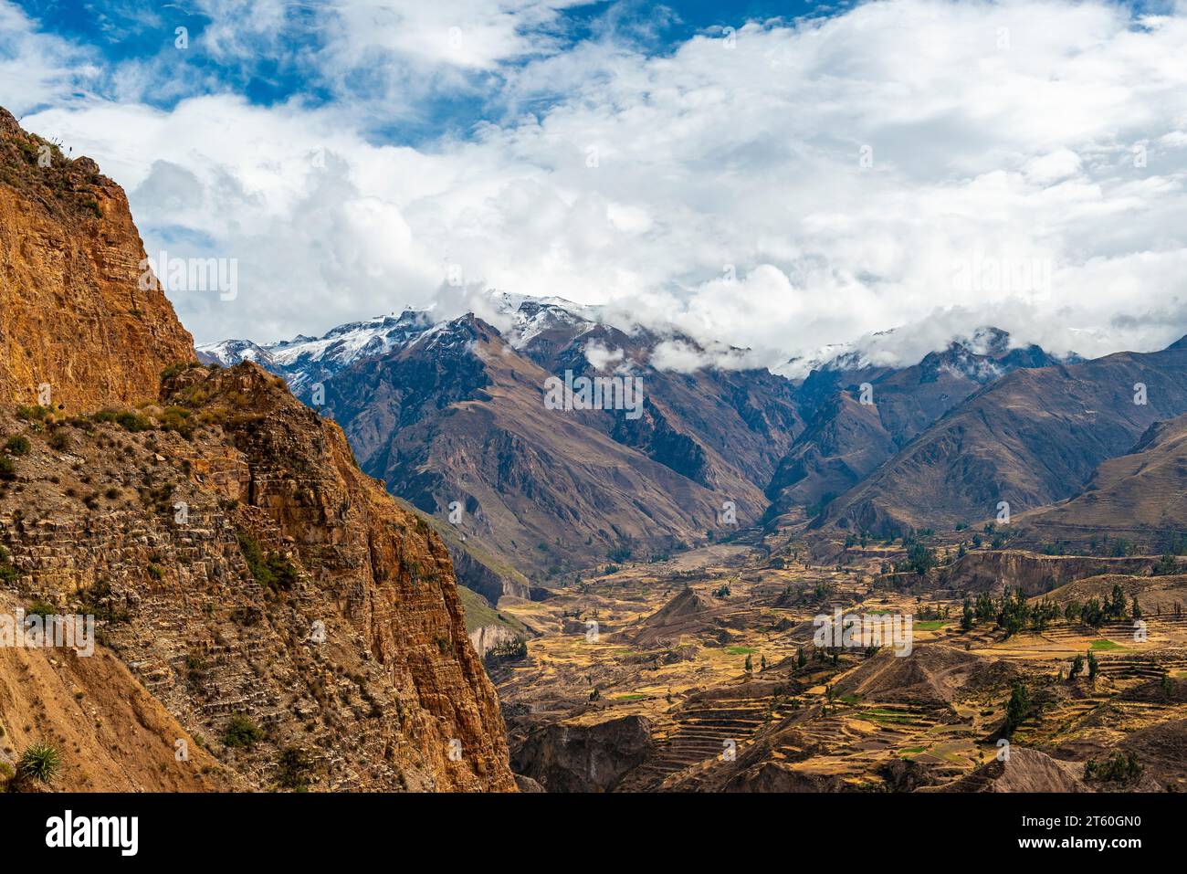 Colca Canyon landscape in summer, Arequipa, Peru. Stock Photo