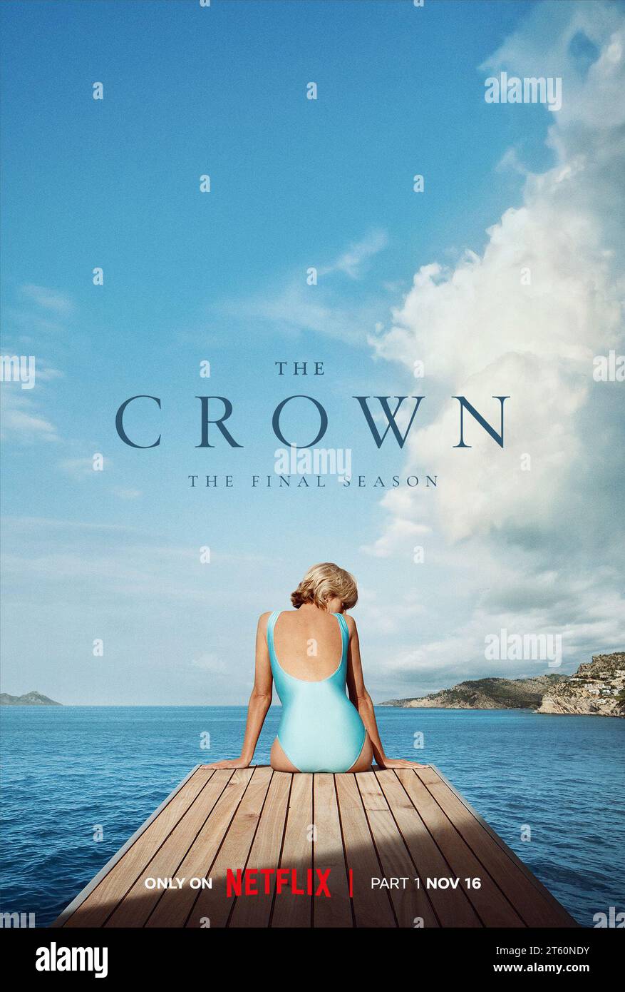 The Crown poster   Princess Diana Stock Photo