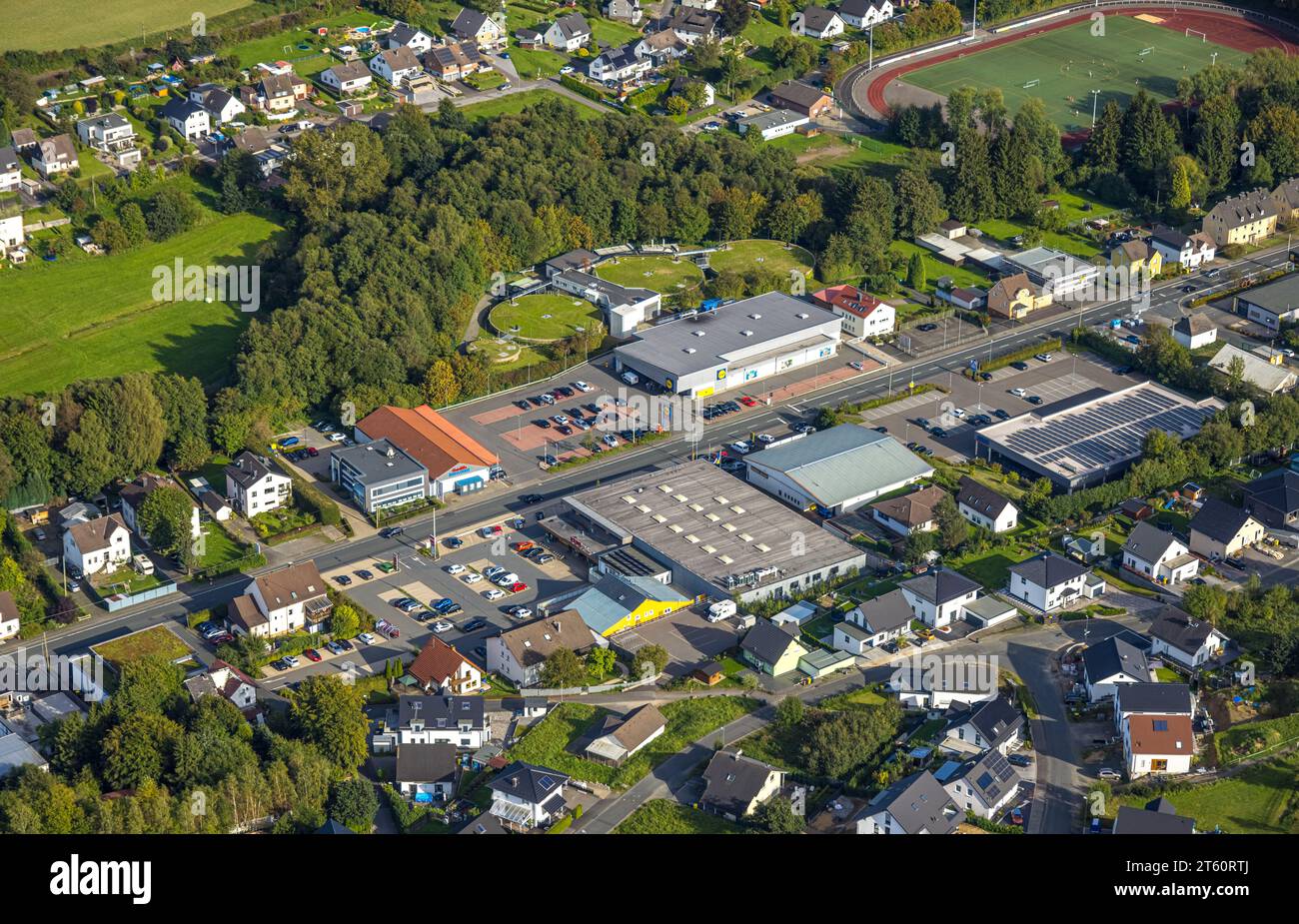 Shopping center with supermarket aldi nord hires stock photography and