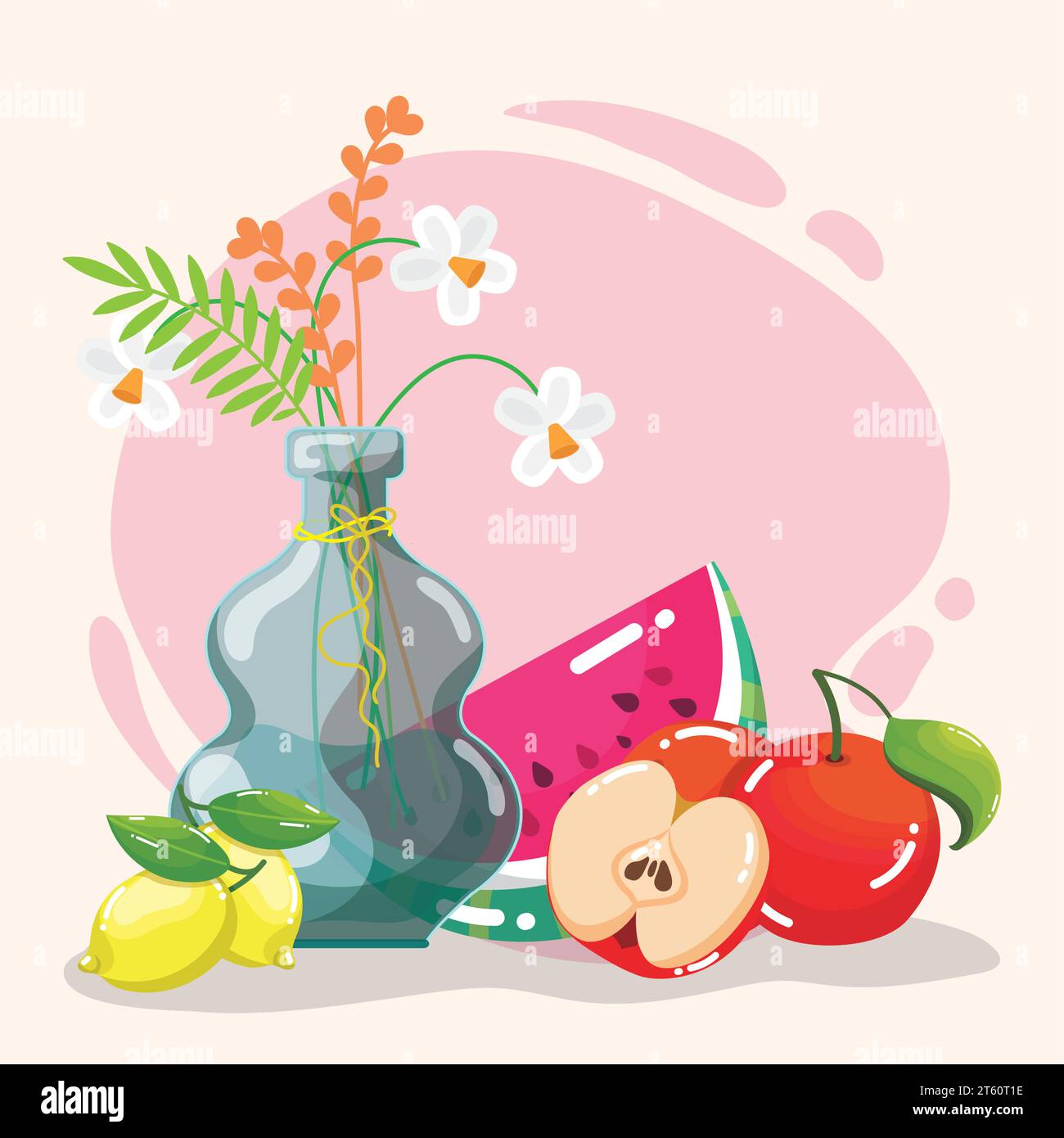 Set of fruits Healthy food Vector illustration Stock Vector Image & Art ...