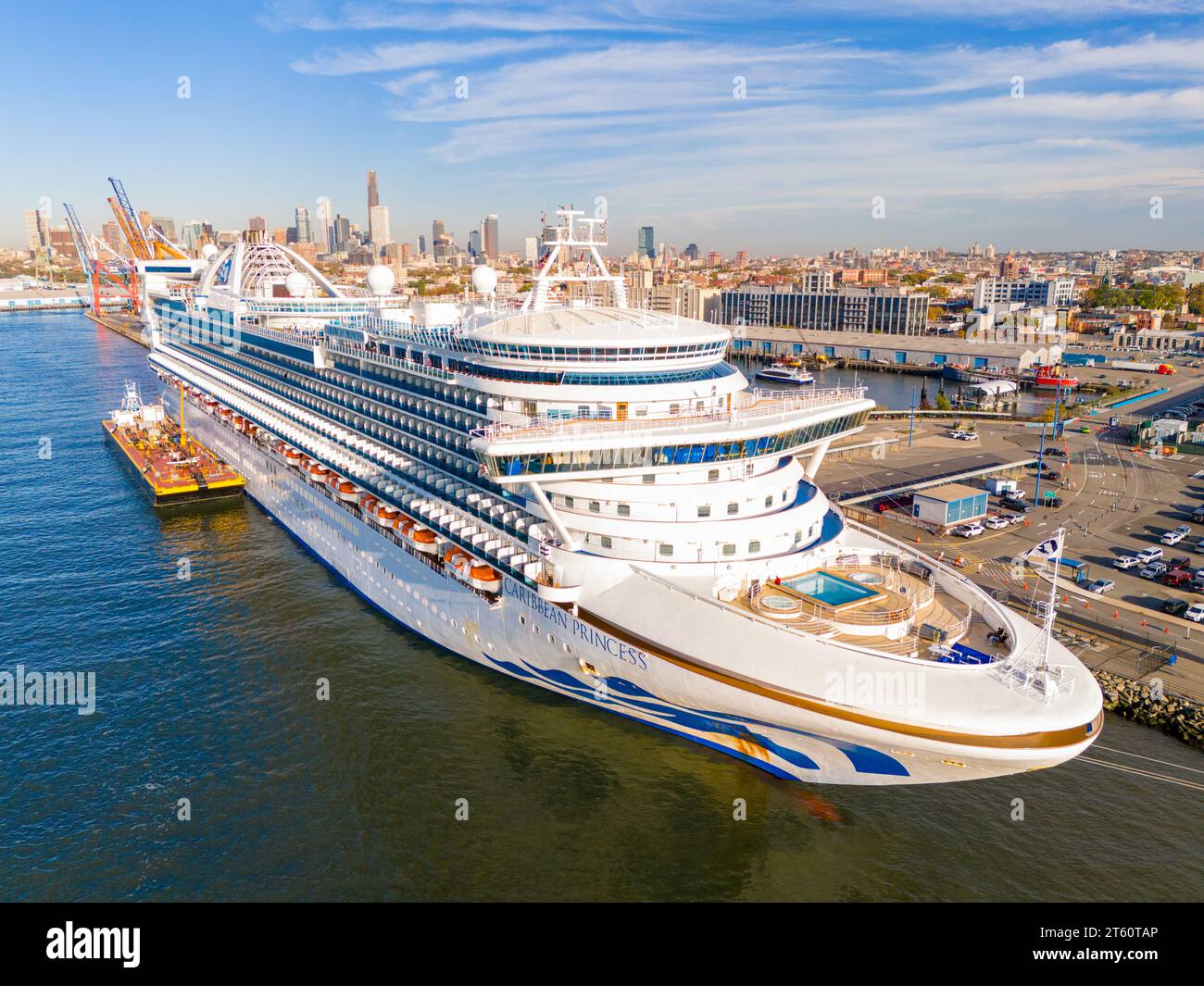 Red Hook, NY, USA October 27, 2023 Aerial drone photo of the