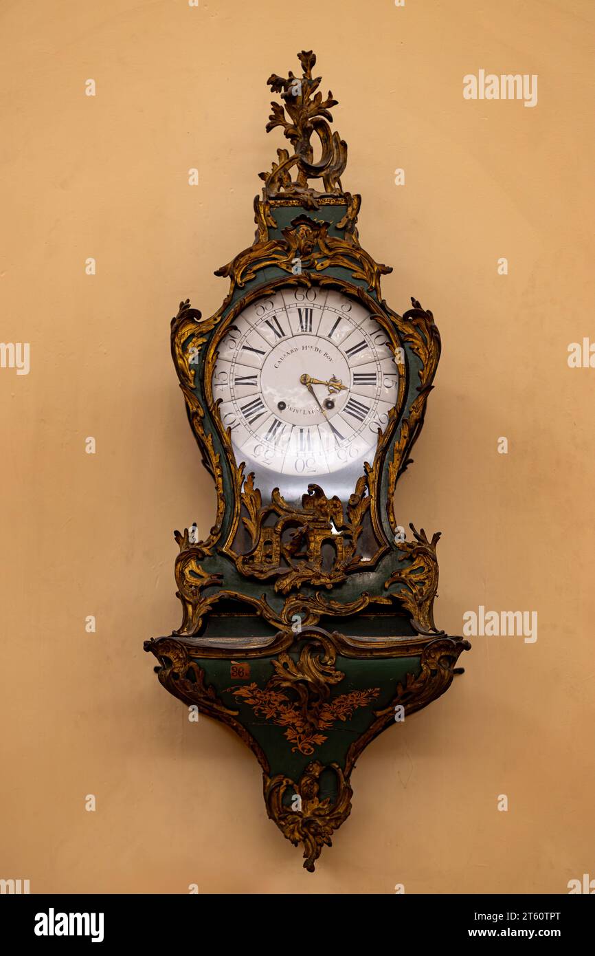 Old clock exposed in Agen museum, France Stock Photo