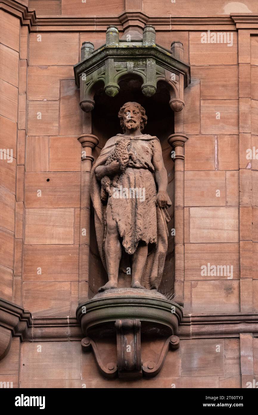 John the Baptist statue on the exterior of the Former Masonic Temple ...