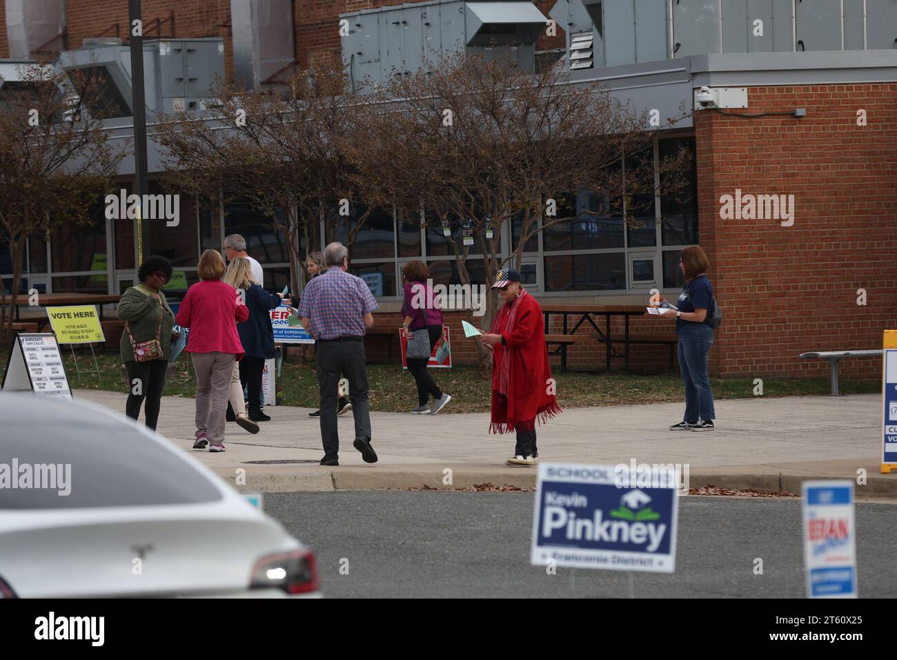 Fairfax County, VA, USA. 7th Nov, 2023. View of a poll site during Election Day 2023 in Fairfax