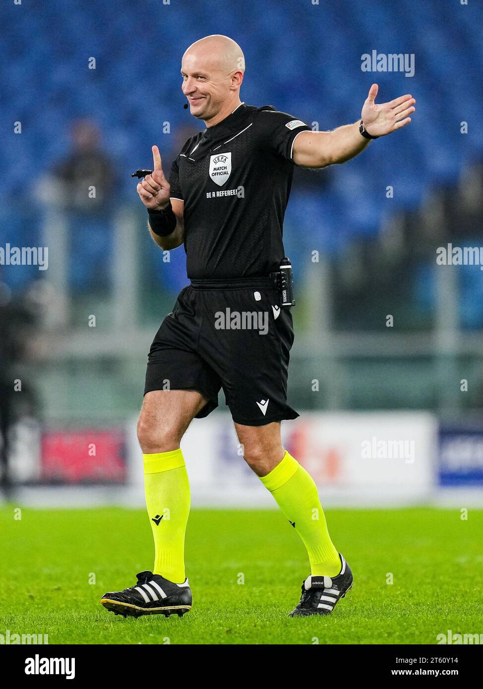 Rome, Italy. 07th Nov, 2023. Rome - Referee Szymon Marciniak during the 4th leg of the UEFA Champions League group stage between S.S. Lazio v Feyenoord at Stadio Olympico on 7 November 2023 in Rome, Italy. Credit: box to box pictures/Alamy Live News Stock Photo