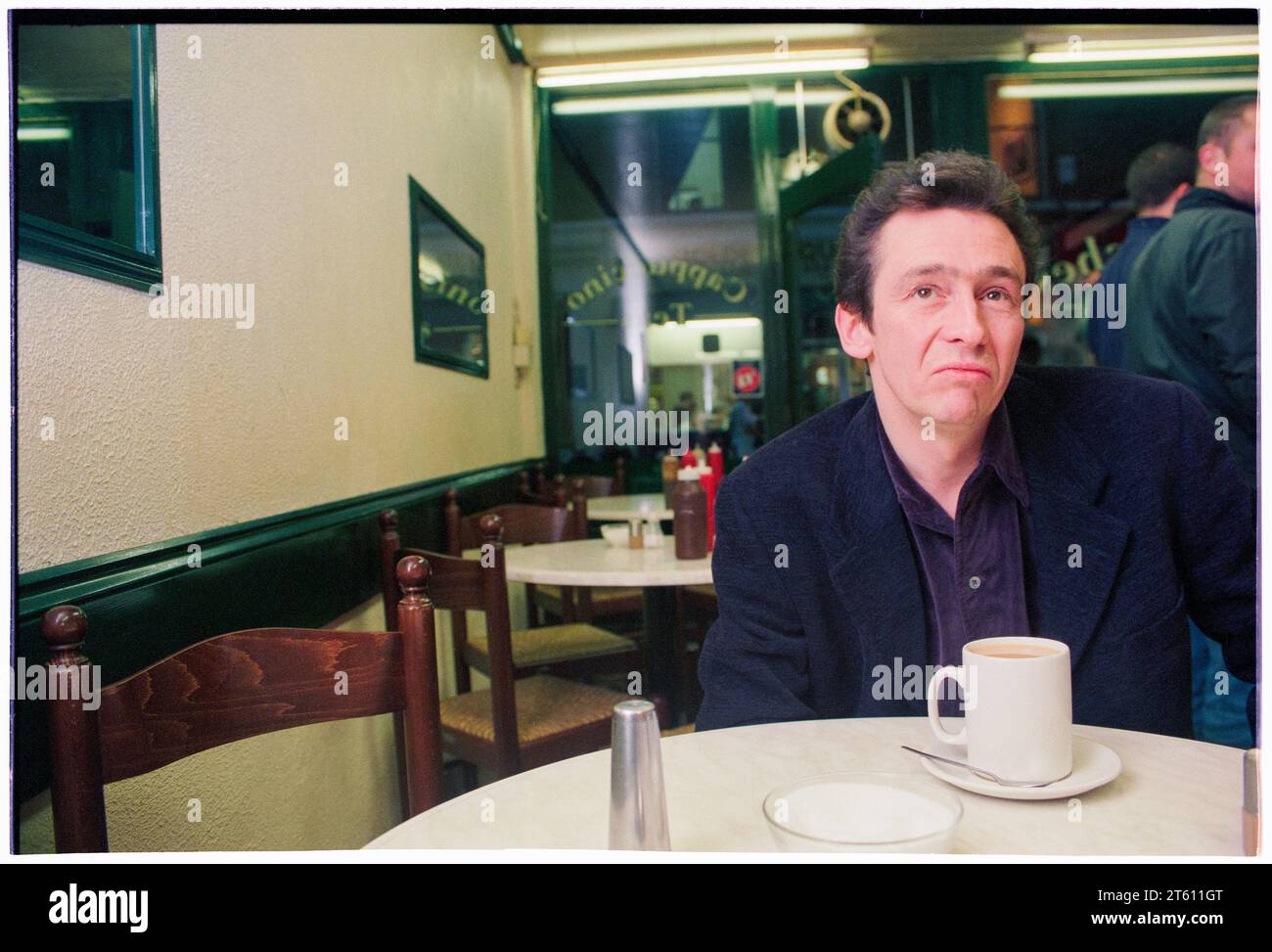 Interview portrait of comedian and actor Paul Whitehouse at a small