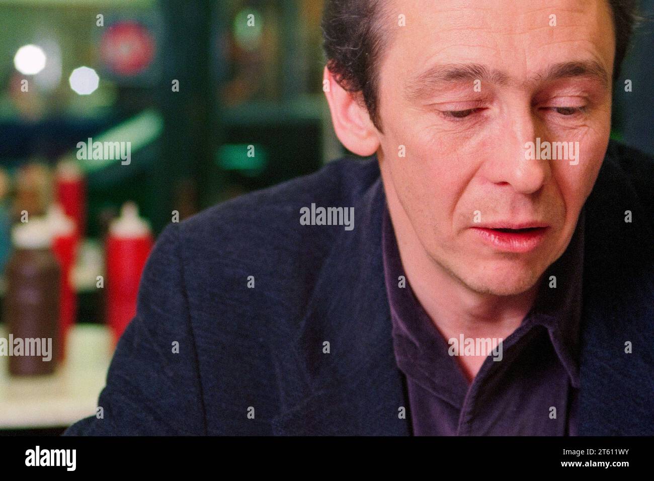 Interview portrait of comedian and actor Paul Whitehouse at a small