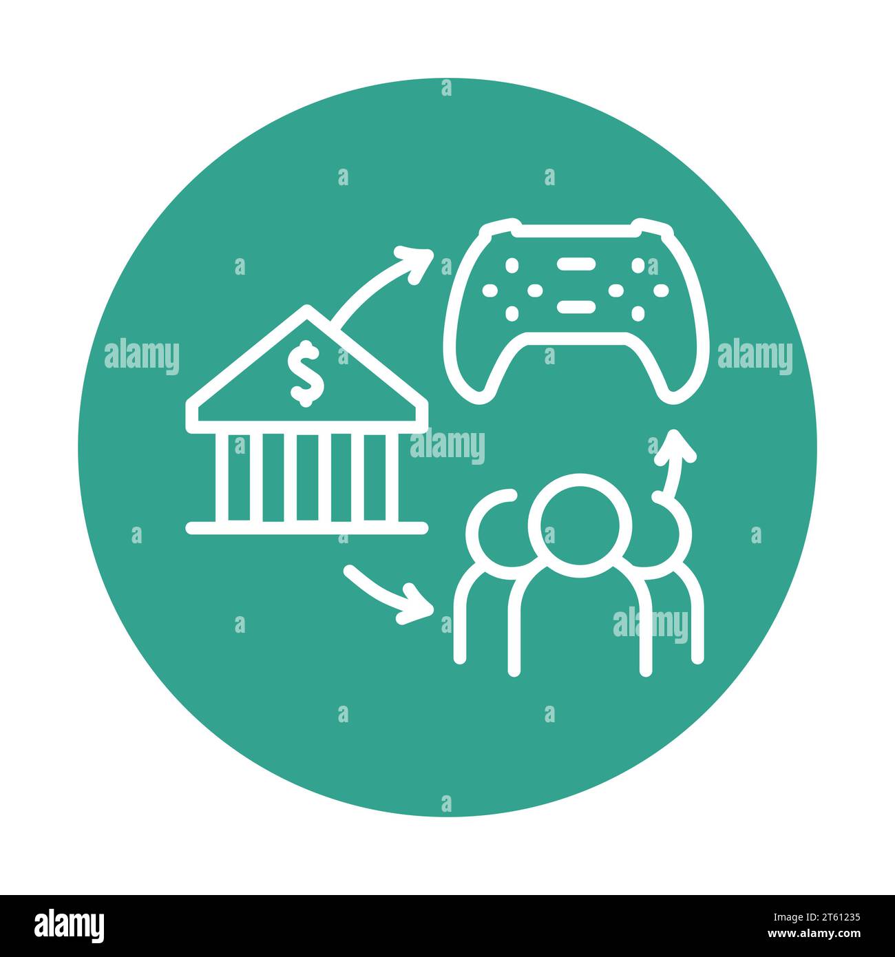 Gamefi ecosystem color line icon. Digital crypto art. Outline pictogram ...