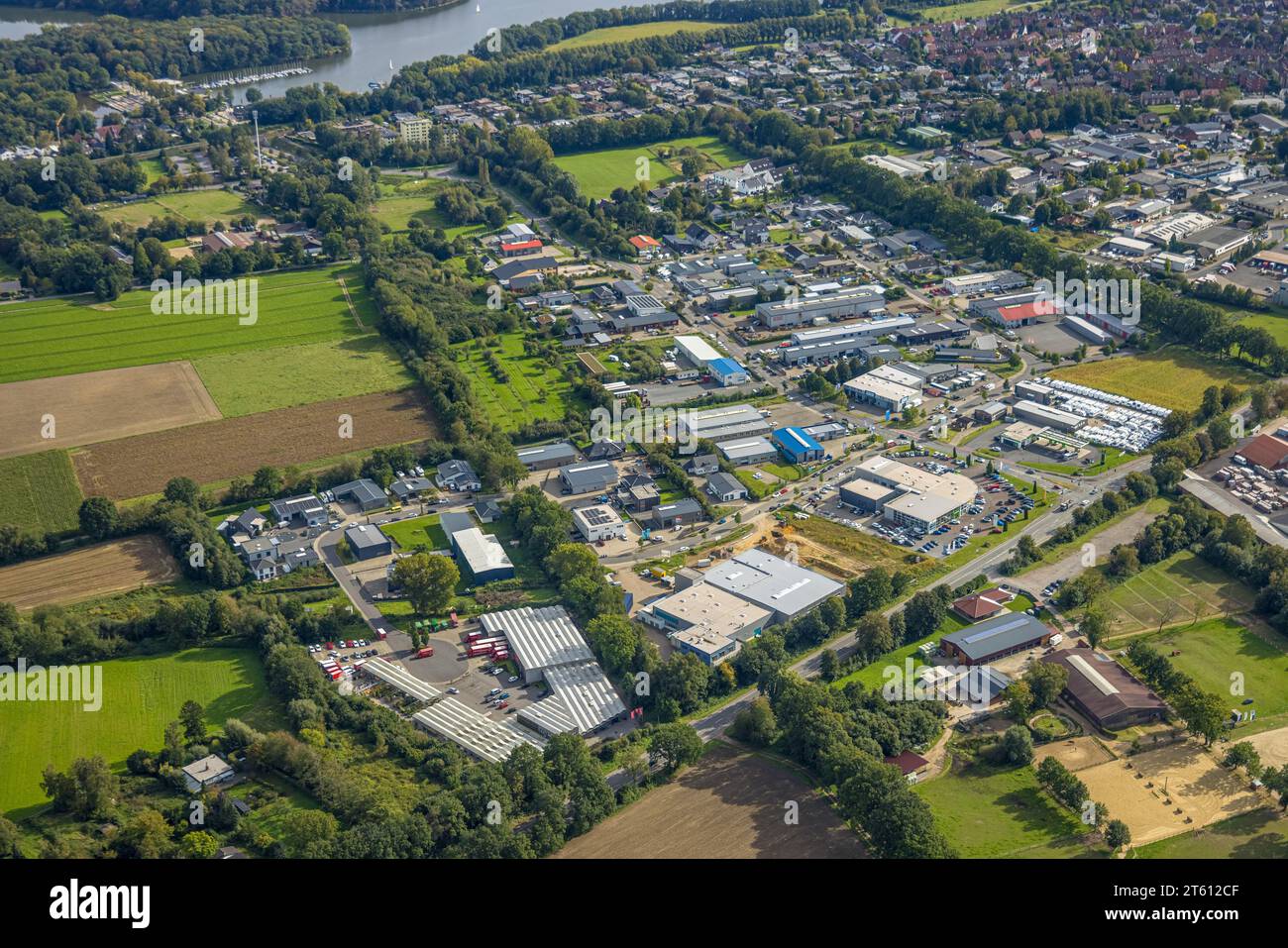 Aerial view, Münsterknapp industrial estate, Haltern town, Haltern am